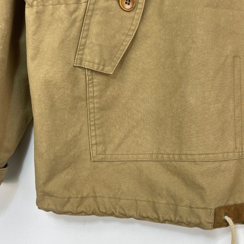 Orvis Smock Jacket Mens Medium Tan Beige Brown Hunting Cagoul Pullover Coat - Picture 10 of 16