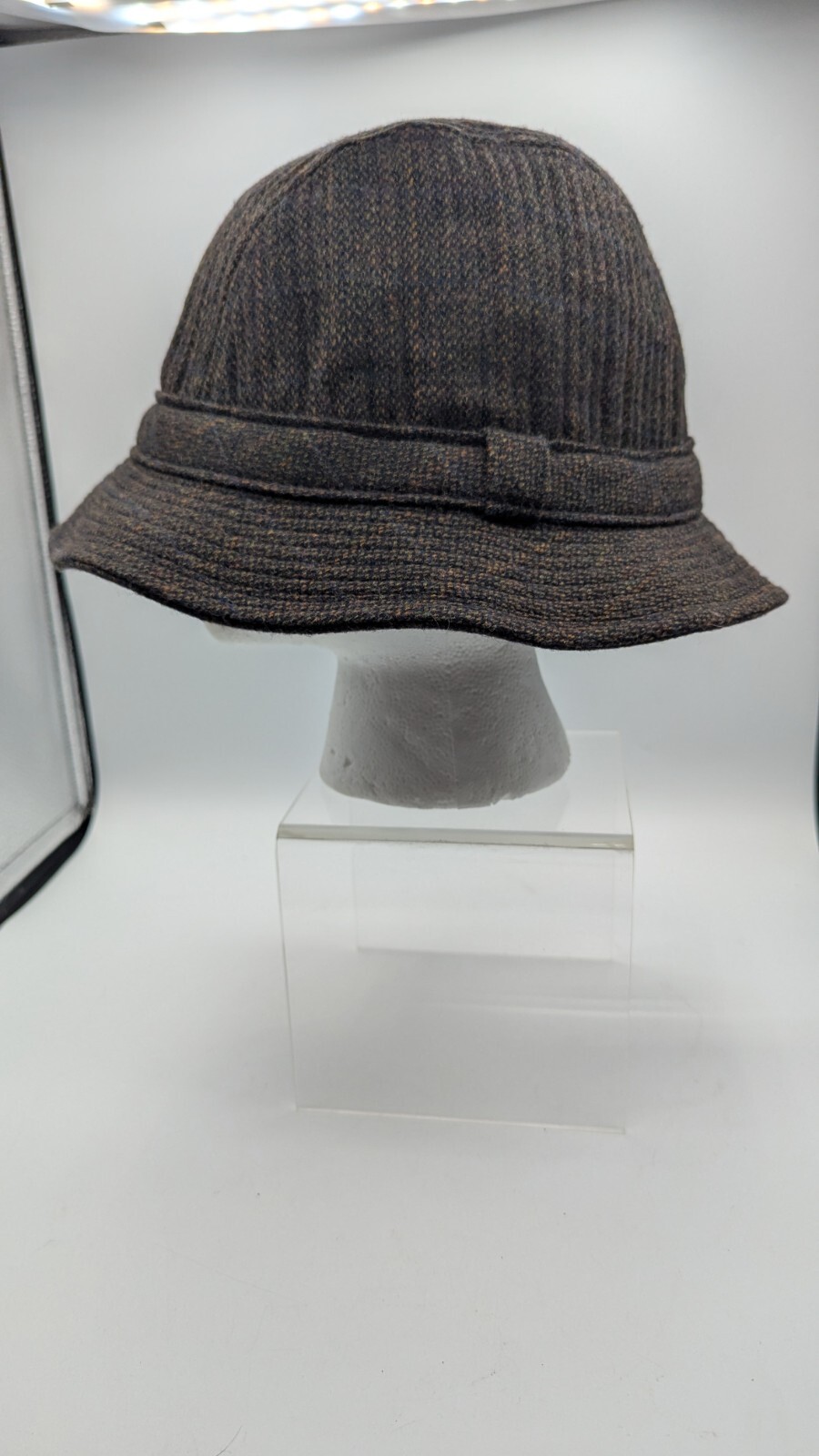 Wool Hat Pendleton Bucket Fedora Brown Lined Size… - image 2