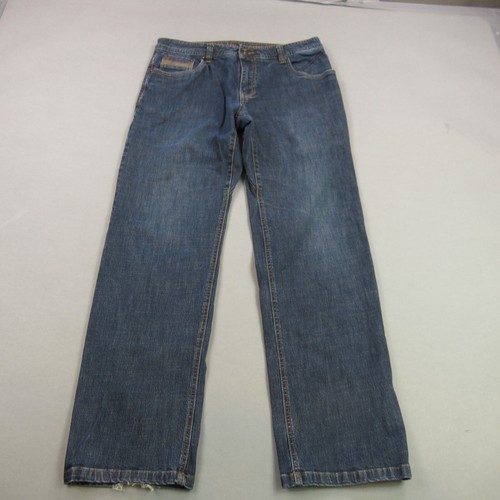 Prana Jeans Mens 38X32 Blue Denim Straight Leg Regular Fit Pockets Outdoors
