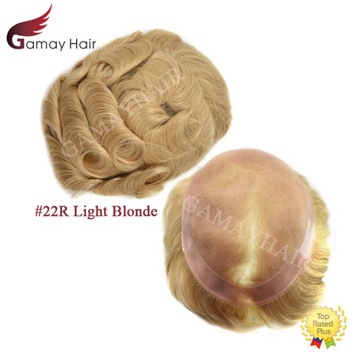 Mens Toupee Hairpiece Fine Mono Hair System Replacements Poly Skin Pu Mens Wigs - Picture 39 of 93