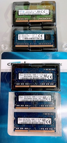 Lot of 5 Laptop memory SK Hynix/Samsung/Kingston 5 x 4GB 1RX8 PC3L 12800S DDR3 - Picture 4 of 4