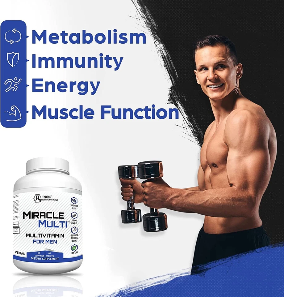 Multivitamin Mineral for Men, Best High Potency Mens Vitamin, Non-GMO Supplement - Image 3 of 4