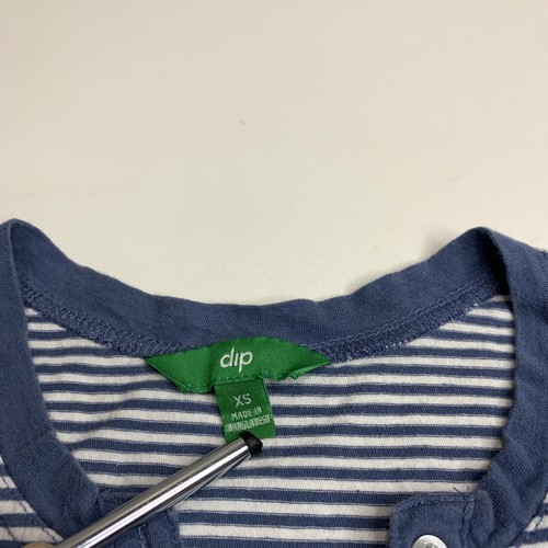Dip Shirt Womens XS Blue White Striped Sleeveless Casual Ladies - Picture 2 of 9