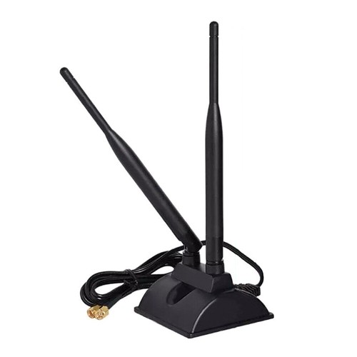 2x 6dBi 2.4G 5G 3m Kabel WLAN RP-SMA PC-Gehäuse WiFi Antenne Magnet Bluetooth - Bild 9 von 9
