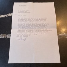 Signed Letter S.J.H. van Hengel Author of Early Golf - Golf Collector's Society