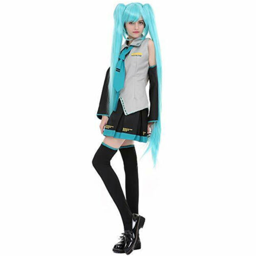 Anime Hatsune Miku Vocaloid Hatsune Cosplay Costume Uniform Dress Party Outfits - Picture 8 of 22