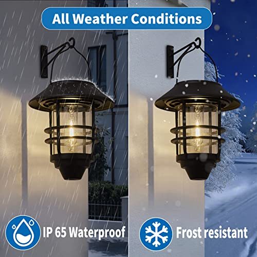 2 Pack Outdoor Solar Lights ,Solar Lanterns,Hanging Outdoor Garden Patio Yard - Bild 2 von 6