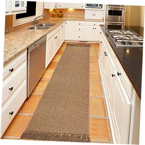 Runner Rug for Hallway 2x8 Washable Runner Rugs Hand Woven Rug with 2‘x 8‘ Tan
