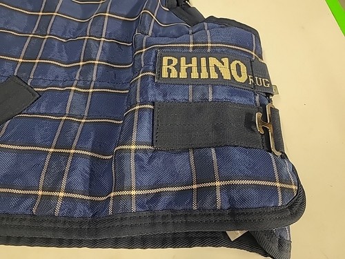 Rhino Horseware 200g Stable Rug .30”.Blue Check. (Ref:494G) - Picture 7 of 10