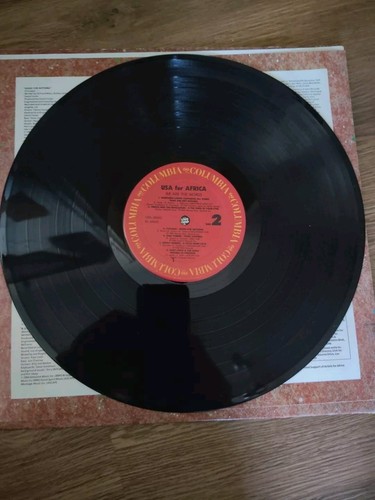 USA For Africa We Are The World  LP Vinyl Record Inner Insert Dylan NM/NM/NM - Picture 7 of 7