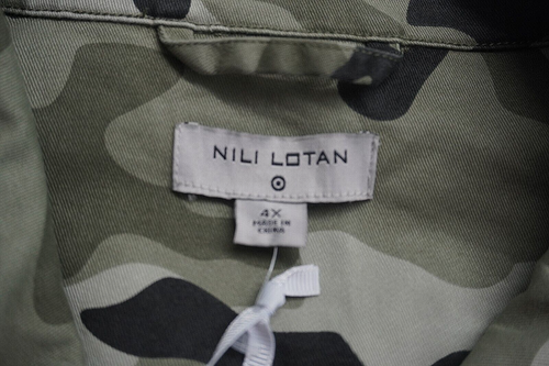 Women's Nili Lotan Jacket Military Camo Print Size 4X MSRP $45 - Picture 7 of 13