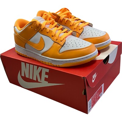 Nike Dunk Low Womens Shoes Laser Orange US Genuine Leather Low Top  Sneakers 194956811527|