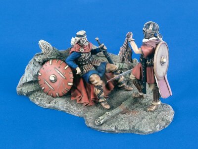 Verlinden 54mm (1/32) ''The Trophy'' Viking Warriors Vignette w/Base (2 Figs) 2014