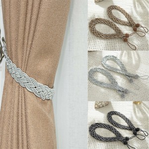 Curtain Blind Accessories Pair Of Braided Satin Rope Curtain Tie