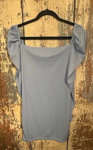 NWT Pretty Little Thing Off-shoulder Long Sleeve Rib Mini Dress, size 2 - Picture 6 of 7