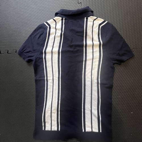 Abercombie Fitch NWOT Featherweight Polo Shirt Blue Striped Short Sleeve S Youth - Picture 11 of 11