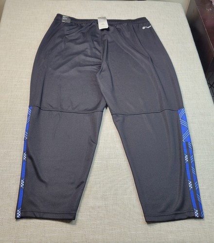 Adidas Tiro 7/8 Track Pants XL Mens Black Blue Tartan Plaid Tapered Leg - Picture 3 of 14