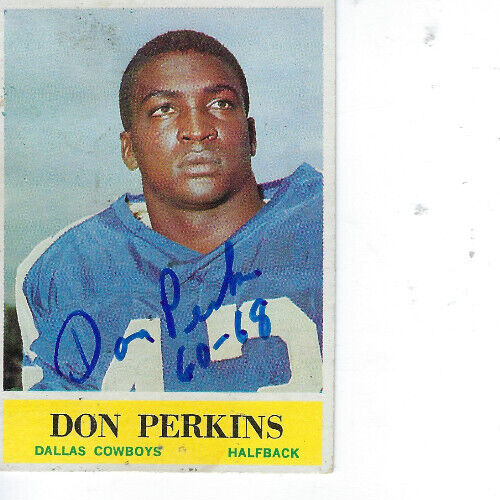 DON PERKINS SIGNED 1964 PHILADELPHIA #53 - DALLAS COWBOYS - Picture 1 of 1