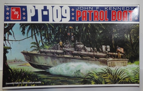 AMT PT-109 John F Kennedy Patrol Boat Plastic Model Kit OPENED COMPLETE - Picture 1 of 12