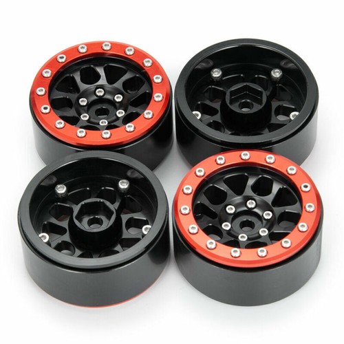 Llanta de rueda Beadlock de aleación de aluminio de 1,9" para coche sobre orugas de radiocontrol 1/10 axial SCX10 TRX4 - Imagen 31 de 55
