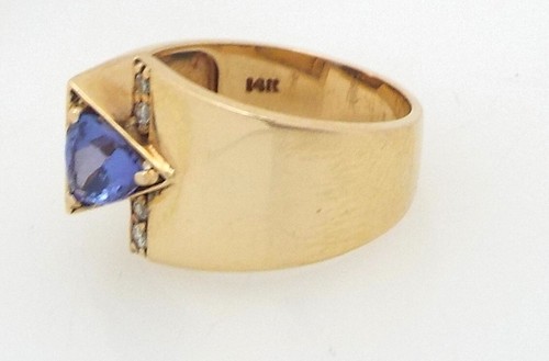 EFFY - Nahla Siri - Oro Amarillo 14K - Anillo de Tanzanita y Diamantes - Talla 6 3/4 ~ #6488 - Imagen 3 de 7