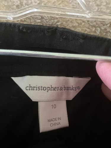 NEW Christopher & Banks Modern Fit Shorts Women's Size 10 Black Stretch Summer - Picture 5 of 6