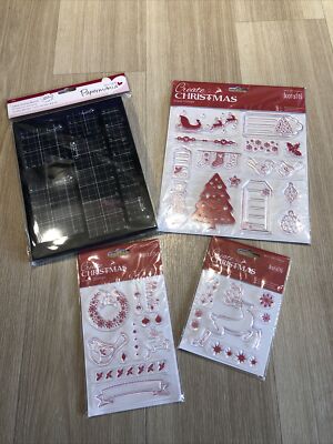 Docrafts Papermania Create Christmas stempel Blöcke Weihnachten Stamp Set OVP