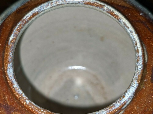 Blau Ton Rad geworfen Topf, Vase, Utensilien Halter Keramik 5” x 5” schönes Fass??? - Bild 5 von 7