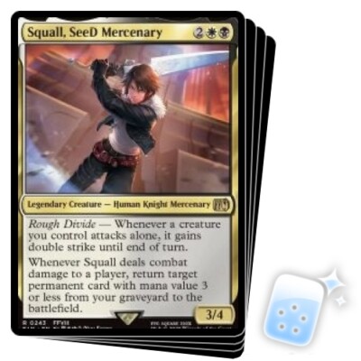 Squall, SeeD Mercenary MTG FFコラボ プロモ 4枚 SQUALL, SEED MERCENARY X4 Final Fantasy FIN Magic MTG MINT