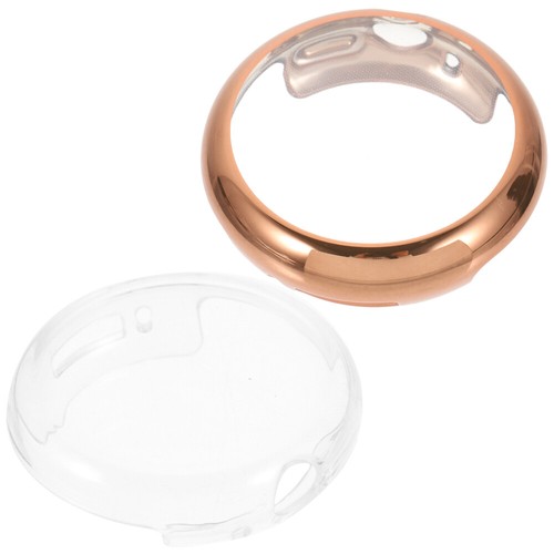2 Pcs Electroplating TPU Case Smartwatch Cover Man Screen Protector