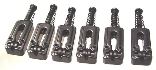 6 ELEMENTOS DE RODILLO NEGRO PARA ACTUALIZAR TELEGUITARRA PUENTE - Imagen 2 de 4
