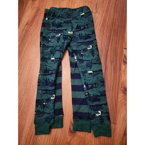 Carters Pajama Pants Set Boys Size 5 2 Pairs Stripe Green Pull On Cotton - Picture 4 of 5