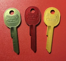 B51 "D" Anodized Aluminum Key Blanks Star OBR14D For GM  SET OF 3          [KB5]