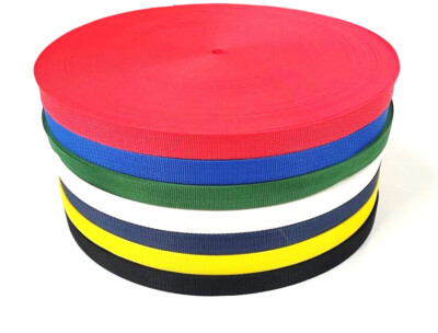 Polypropylen Gurtband 25 mm breit Gurtband Taschen Griffe Hundeleinen in 7 Farben