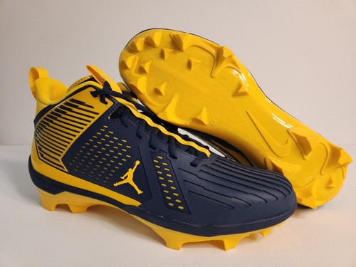 NIKE AIR JORDAN FORCE SAVAGE 3 PE FOOTBALL CLEATS MICHIGAN SIZE US 15 FJ4966-407 - Picture 10 of 11