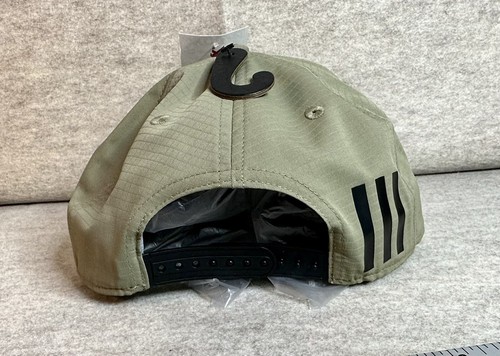 Adidas Cappello Berretto Baseball Tesa Piatta Taupe Nero Logo - Foto 9 di 9