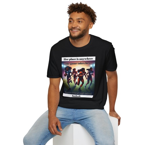 Girls High School Football T shirt, Her Place is Anywhere, Gift Player, support - Picture 10 of 19