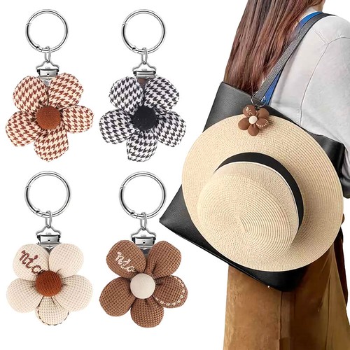 Trendy Flower Magnetic Hat Clip Sun Hat Magnetic Buckle Bag Hook Pendant - Picture 2 of 15