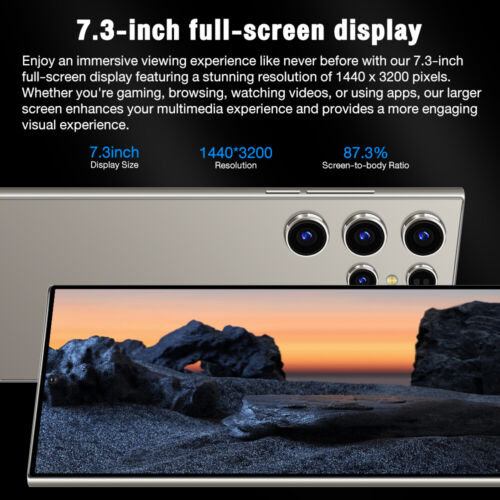 2025 S24 Ultra 5G Smartphone 7.3inch 16GB+1TB Android 14 Dual SIM Mobile Phones - Afbeelding 4 van 29