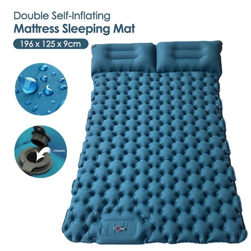 Double Self-Inflating Mattress Sleeping Mat with Built-in Pillow - Picture 15 of 25