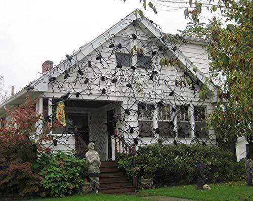 Halloween Giant Spider Outdoor Decorations 79 inch Black Scary Hairy Realisti... - Picture 8 of 8