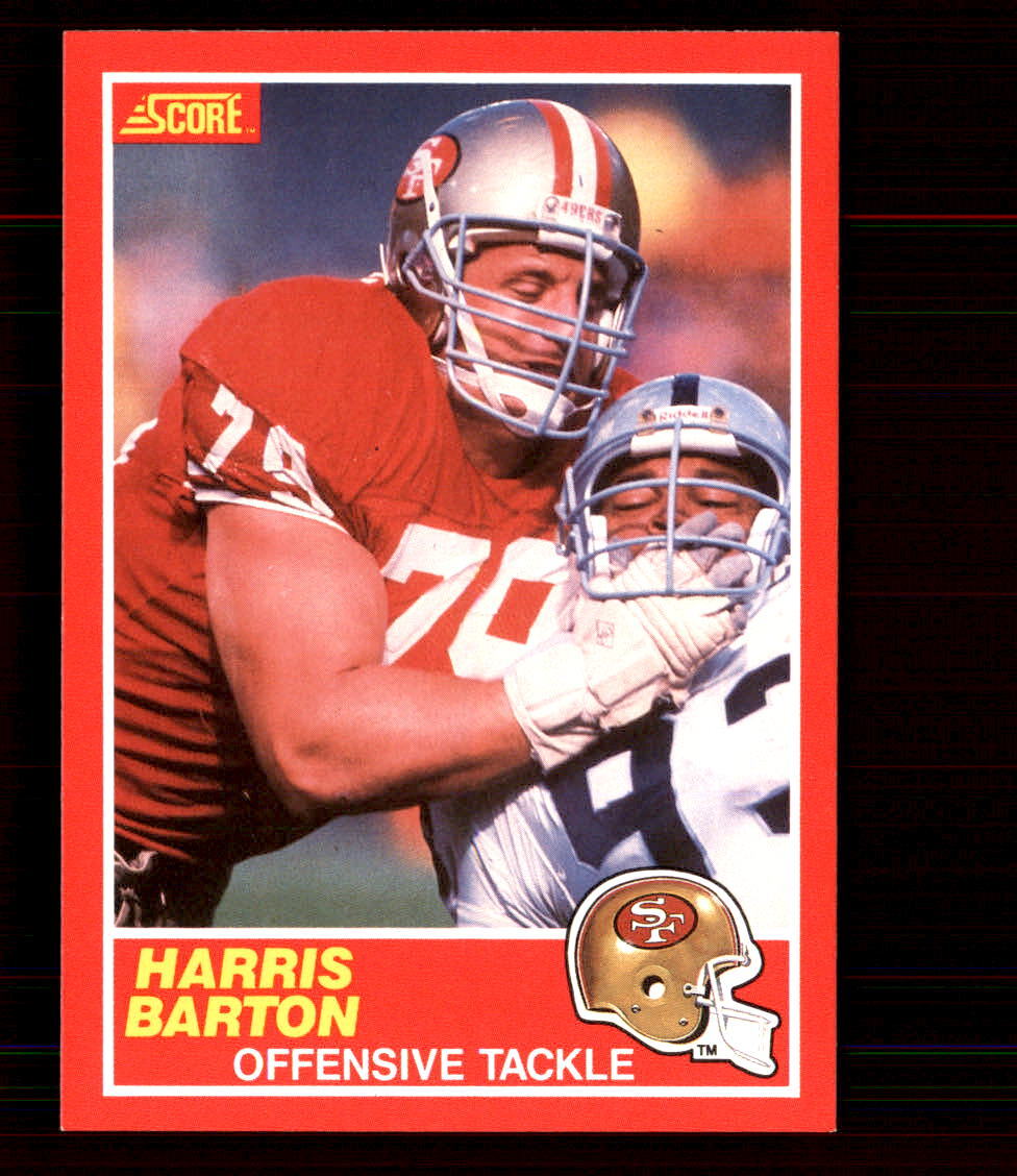 1989 Score #148 Harris Barton RC San Francisco 49ers