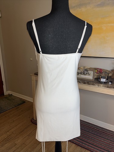 IRIS ABITO TUBINO ELASTICIZZATO BIANCO INCRESPATO TG XL - Foto 3 di 4