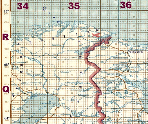 Mapa topográfico militar soviético ruso - VADSO (Noruega), 1:100 000, REIMPRESIÓN - Imagen 3 de 3