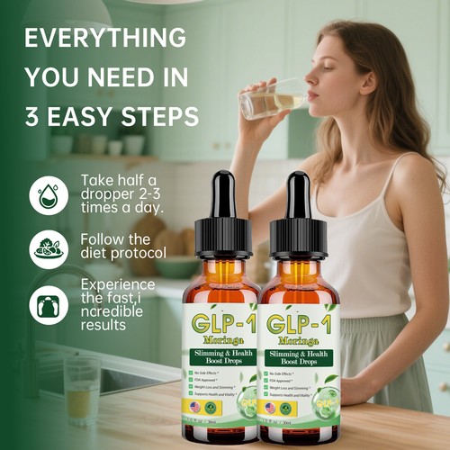 GLP-1 Líquido Oral Tratamiento Corporal Quemador de Grasa Gotas Grado Alimenticio 30 ml/Botella 1-5X - Imagen 4 de 26