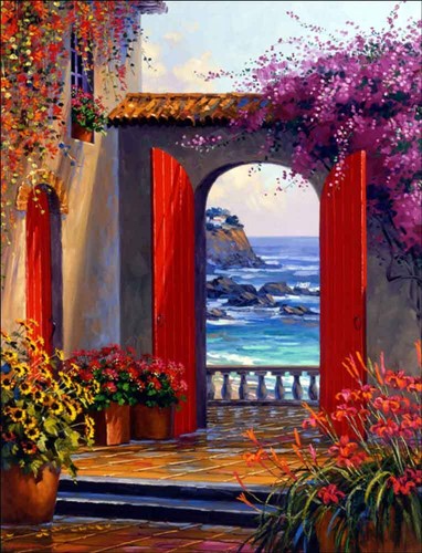 Capri Seascape Accent & Decor Tile Mikki Senkarik Mediterranean Art MSA023AT - Picture 3 of 4