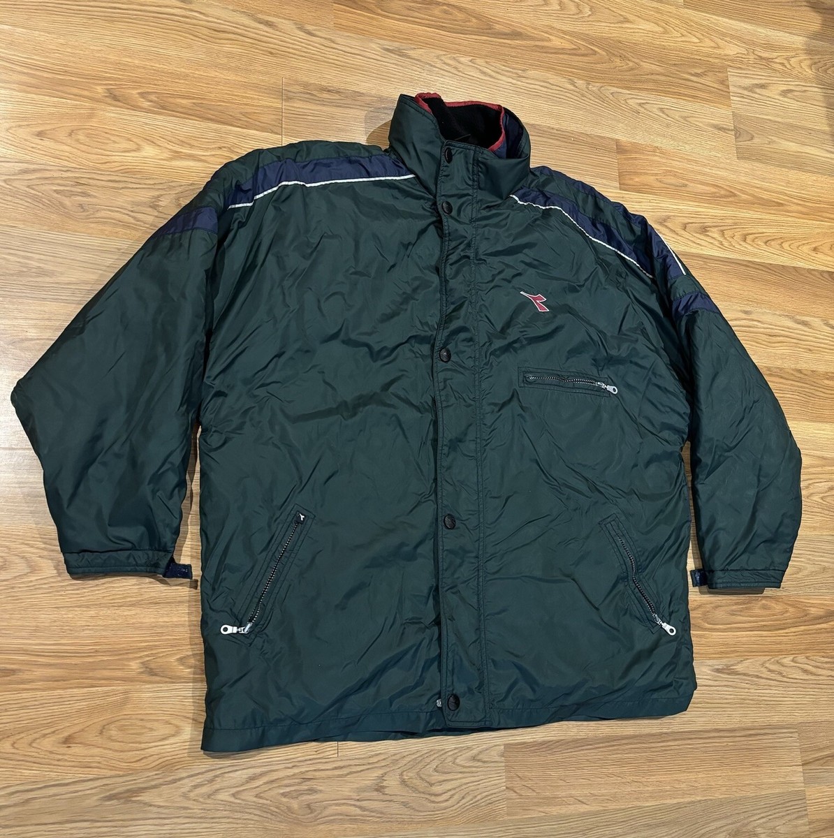 Vintage 90s Diadora Football Club Quilted Lined Jacket Logo Vintage 90s Diadora Football Club Quilted Lined Jacket Logo