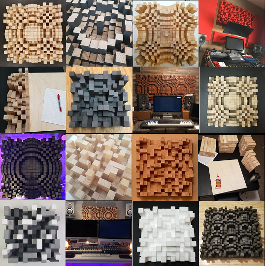 HUGE DIY Acoustic Wood N23 QRD Skyline Sound Diffuser HUGE DIY Acoustic Wood N23 QRD Skyline Sound Diffuser