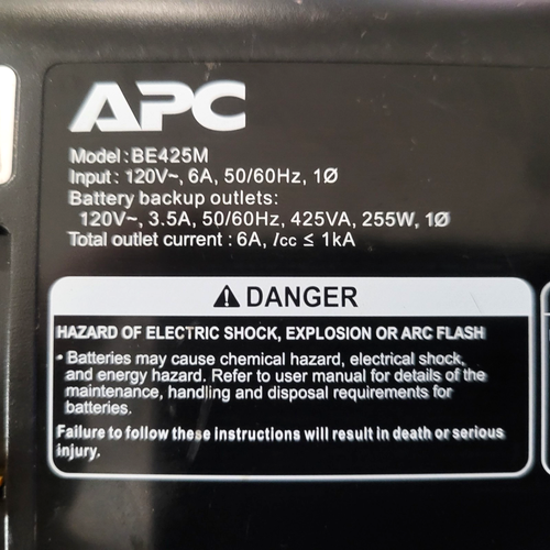 APC Back-Ups BE425M 6-Outlet 120V 425VA Power Supply & Surge Protector w/Battery - Picture 3 of 6