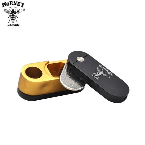 Rotary Metal Pipe Portable Smoking Pipe with Tobacco Storage Box, Double Layer - Picture 1 of 4